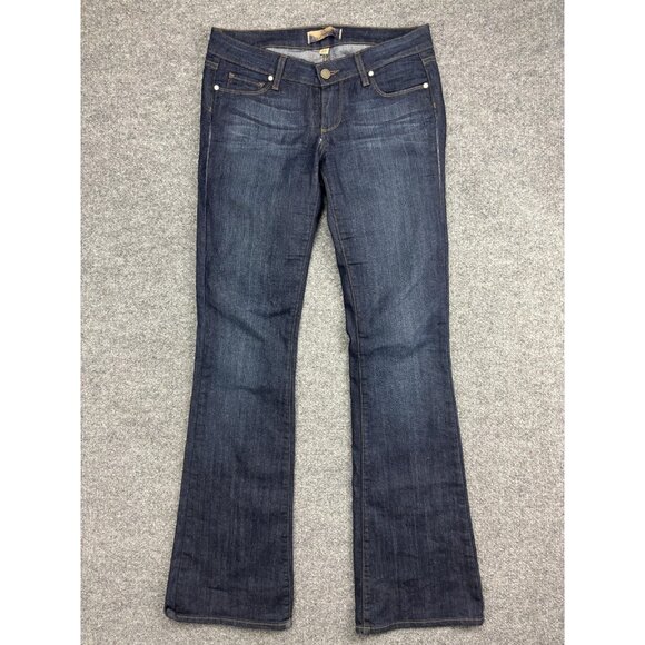 Paige Jeans Womens 27 Blue Bootcut Denim Stretch Dark Wash Mid Rise WJ233 NOAH - Picture 1 of 9